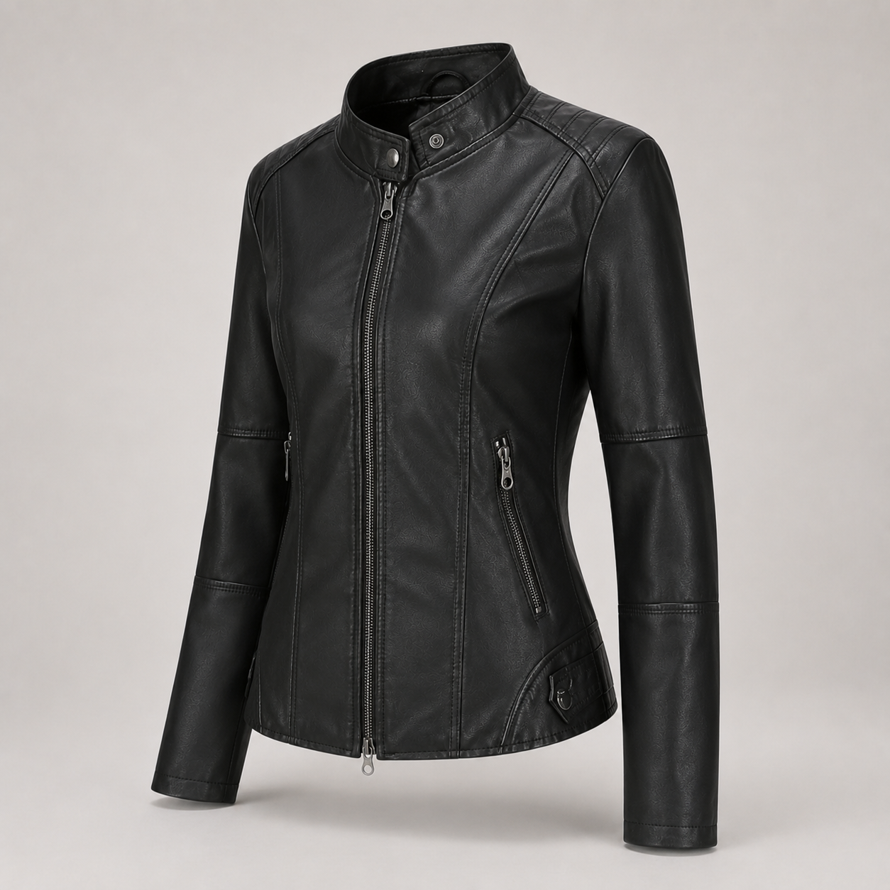 Moto-Style Leather Jacket