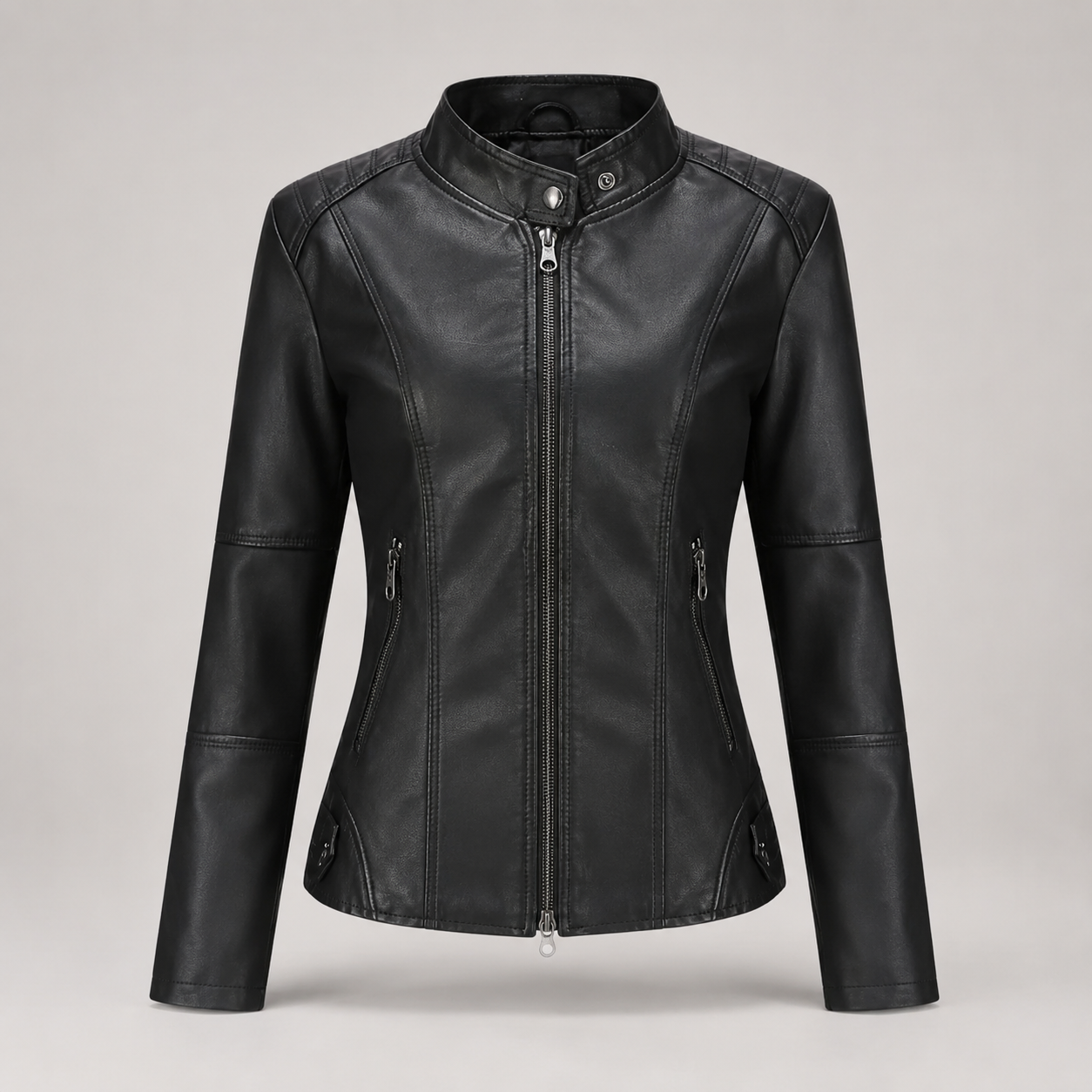 Moto-Style Leather Jacket