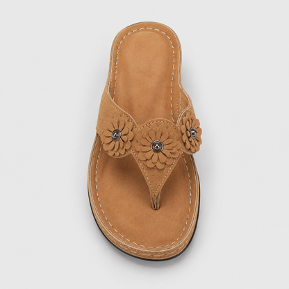 Blossom Thong Wedge Sandals