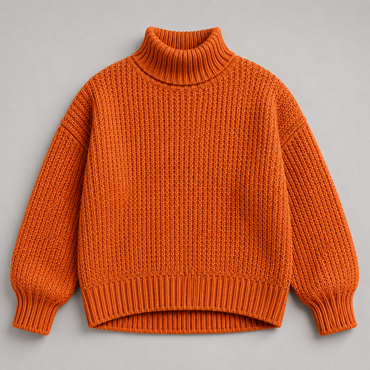 Chunky Ribbed Turtleneck Sweater