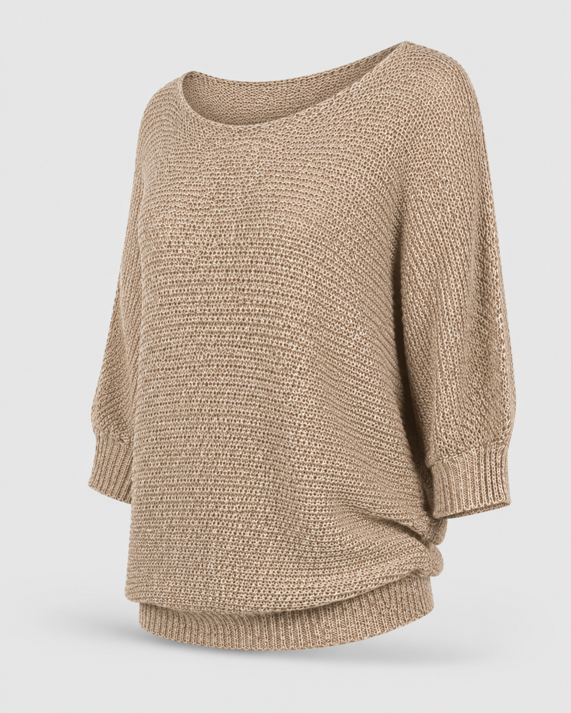 Dolman-Sleeve Knit Sweater