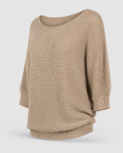 Dolman-Sleeve Knit Sweater