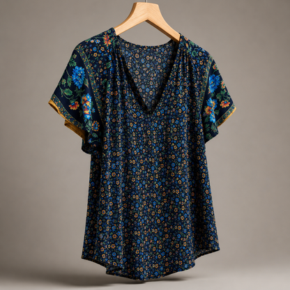 Relaxed Linen Button-Up Blouse - Sage Green