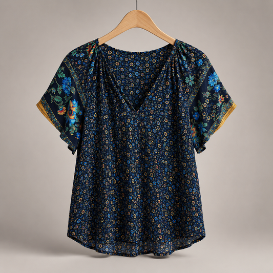 Relaxed Linen Button-Up Blouse - White